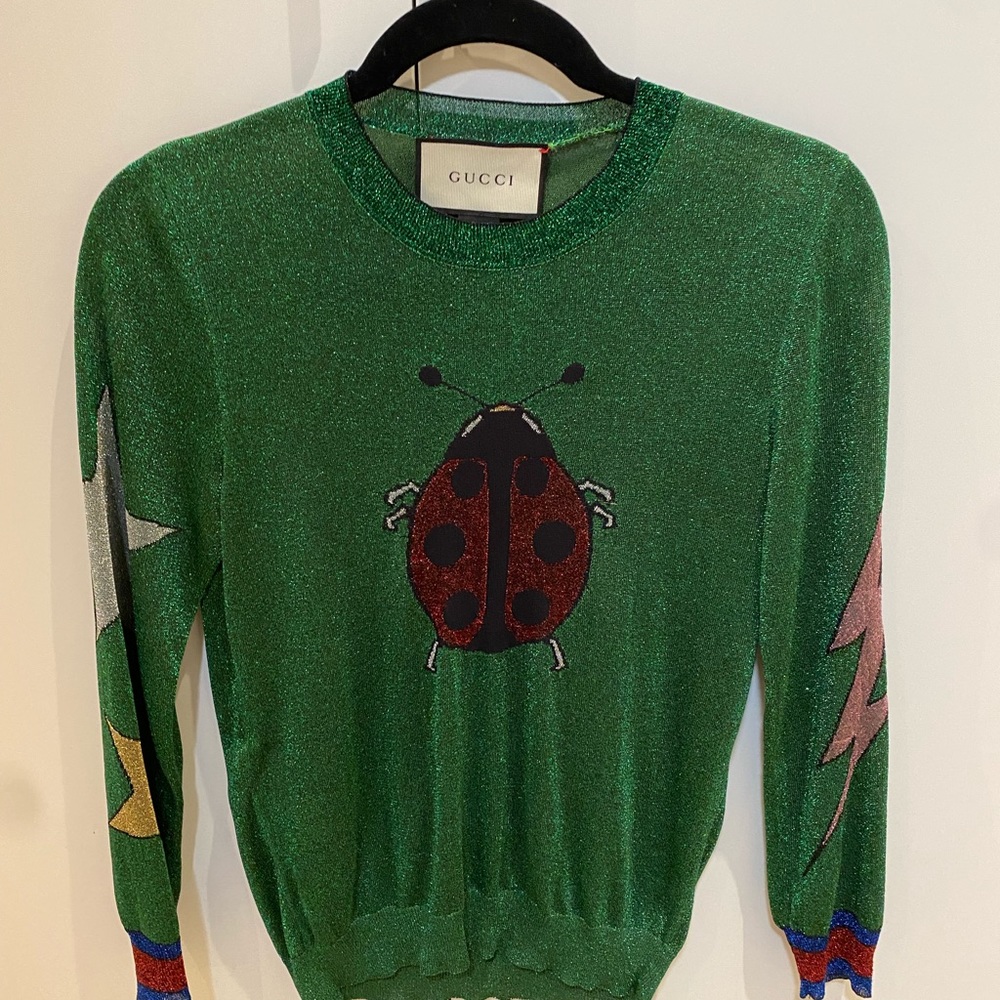 Gucci Rayon Mid Sleeve Top Size Small